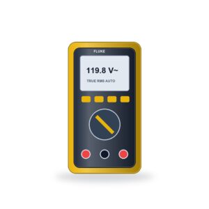 Fluke 115 Field Service Technicians True-RMS Digital Multimeter with Backlit LED Display